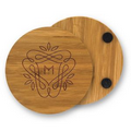 Individual Round Bamboo Coaster